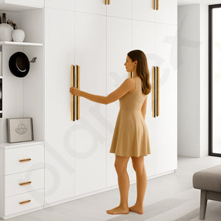 Plantex Cabinet Handle/288mm Handle for Cabinet/Door Pull-Push Handle for Home/Office - Pack of 1 (Gold)