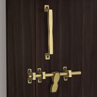Plantex Stainless Steel Kit for Single Door - Hardware Accessories (10 inch Al-Drop, 8 inch Latch, 7 inch 2 Handles, 7 inch Tower Bolt, 4 inch Stopper) - (DMAL-03-Brass Antique)