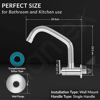 Plantex Pure Brass Sink Tap for Kitchen Basin with 360° Extended Swivel Spout/Kitchen Tap with Water Saving Nozzle - 7 Year Warranty (BAL-511-Chrome Finish)