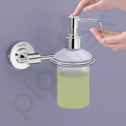 Plantex 304 Grade Stainless Steel Liquid Soap Dispenser/Shampoo Dispenser/Hand Wash Dispenser/Bathroom Accessories - Daizy (Chrome)