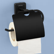 Plantex 304 Grade Stainless Steel Toilet Paper Holder/Toilet Paper Roll Holder/Tissue Paper Roll Holder for Bathroom Accessories- Decan (Black)