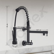 Plantex Brass Sink Tap for Kitchen Basin/360Ãƒâ€šÃ‚Â° Swivel Spout Faucet for Kitchen with Hot and Cold Tap for Wash Basin/Spring Pull Out Sink Tap -(Black)