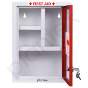 Plantex Metal Emergency First Aid Box for Home/Medical Box for Medicine Storage with Multi Compartments for School, Office - with Lock (Red & White) Big Size, Wall Mount