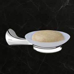 Plantex Smero Pure Brass Soap Dish for Bathroom/Wall Mounted Soap Holder/Bathroom Accessories - Craft (Chrome)