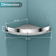 Plantex Corner Shelf for Bathroom Wall/Bathroom Corner Shelves/Bathroom Shelf Rack/Side Corner Shelf/Kitchen Organizer/Bathroom Corner Rack- (9x9 inches, Chrome)