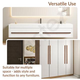 Plantex Cabinet Handle/600mm Handle for Cabinet/Drawer/Kitchen Handle/Door Pull-Push Handle for Home/Office - Pack of 1 (Rose Gold)