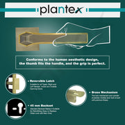 Plantex Triple Security Door Lock for Home/Main Door Lock Set with 3 Years of Warranty/Mortise Lock for Door with Brass Lock Body & Cylinder (7126, Brass Antique & Gold)