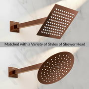 Plantex 14-Inch Shower Arm for Overhead Shower/Stainless Steel Shower Pipe/Wall Mount Bathroom Fitting with Ã‚Â½-Inch Thread - Pack of 1 (PVD Rose Gold)