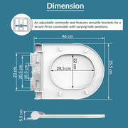 Plantex Polypropylene Toilet Seat/Western Toilet Seats For Bathroom/Soft Closing Toilet Seat/Seat For Commode - Round (Glossy White)