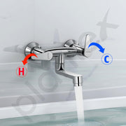 Plantex Pure Brass LEA-716 Non Telephonic Wall Mixer with Water Saving Faucet Nozzle/Mixer Tap for Bathroom with Brass Wall Flange-7 Year Warranty by Plantex (Mirror Chrome)