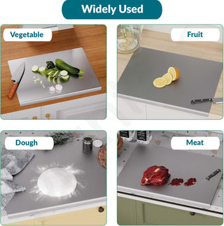 Plantex Large Chopping Board Stainless Steel/Scratch-Resistant Chopper Board/Non-Slip, Odour-Proof & Bacteria-Resistant Cutting Pad for Kitchen