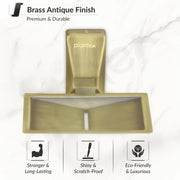 Plantex 304 Grade Stainless Steel Single Soap Dish/Soap Stand/Soap Case/Soap Storage for Bathroom - Crystal (Brass Antique)