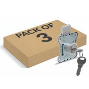Plantex Drawer Lock/20mm Brass Lock for Cupboard/Multipurpose Cupboard Lock with Key for Home/Office - Pack of 3 (Satin)