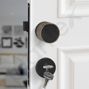 Plantex Main Door Mortise Lock/Brass Heavy Duty Door Knob Lock/Pull Handle Set for Home/Office - Door Accessories - (Brass Antique - Black)