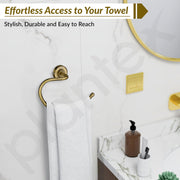 Plantex 304 Grade Stainless Steel Round Towel Holder for Washbasin/Bathroom/Towel Ring/Napkin Ring for Kitchen/Bathroom Accessories - Daizy (Antique)
