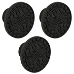 Plantex Knobs for Drawer/Round Drawer Knobs/Knobs for Cabinets/Pull-Push Knobs for Kitchen/Bedroom Drawer - Pack of 3 (DTK-301, Black)