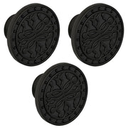 Plantex Knobs for Drawer/Round Drawer Knobs/Knobs for Cabinets/Pull-Push Knobs for Kitchen/Bedroom Drawer - Pack of 3 (DTK-301, Black)