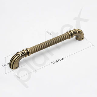 Plantex Premium 13 Inch Main Door Handle - Pull-Push for Home/Office/Hotel - Wooden, S-137-Brass Antique - Pack of 1, 3 Years Warranty