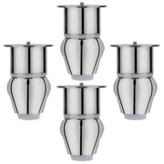 plantex Heavy Duty Stainless Steel 4 inch Sofa Leg/Bed Furniture Leg Pair for Home/Furniture Sofa Legs for Table/Sofa Support Legs/Sofa Furniture Leg (Chrome) Set of 4 Pcs
