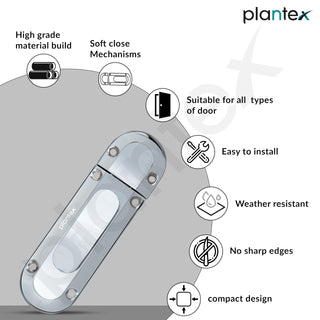 Plantex Door Latch Lock/Baby Latch for Bathroom/Door Latches for Home/Bedroom/Office/Door Chitkani - Pack of 1 (Chrome)