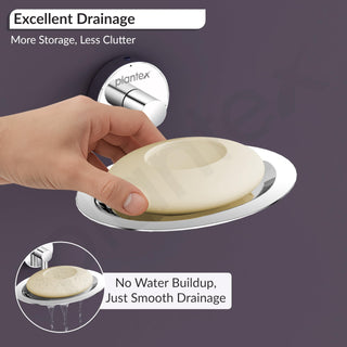 Plantex Stainless Steel Soap Holder for Bathroom/Soap Stand/Soap Dish/Soap Storage/Bathroom Accessories (Chrome)