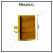 Plantex Knobs for Drawer/Square Drawer Knobs/Knobs for Cabinets/Pull-Push Knobs for Kitchen/Bedroom Drawer - Pack of 4 (Big, Gold & Wood)