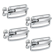Plantex Door Stopper/5 Inch Baby Latch Kadi/Door Latch for Bathroom/Door Lock for Home/Office Doors - Pack of 4 (Chrome)