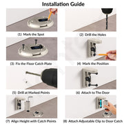 Plantex Door Stopper for Home/Floor Mounted Door Stopper/Door Holder/Door Stoppers for Hotel/Office -Pack of 1 (Satin)