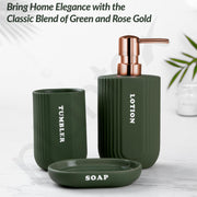 Plantex Ceramic Bathroom Set - Soap Holder for Bathroom/Liquid Soap Dispenser/Tumbler Holder/Toothbrush Holder - 3 Pcs Set