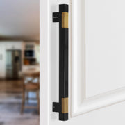 Plantex Heavy Duty Main Door Handle/15 Inch Door Handle for Main Door/Pull-Push Door Handle for Home/Office/Hotel - Pack of 1 (S-607-Black and Wood) - 3 Years Warranty