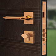 Plantex Main Door Lock/Mortise Lock for Door with 3 Years of Warranty - Robust Door Lock for Home with Brass Lock Body & Cylinder (7105 - PVD Choco)