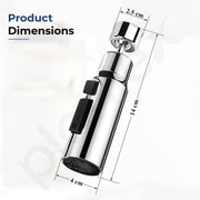 Plantex Tap Extension for Kitchen Sink/360° Swivel Kitchen Sink Faucet Aerator/3 Anti-Splash Modes Sprayer/Upto 70% Water Saving - Pack of 1 (Chrome)