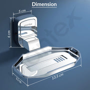 Plantex Single Soap Dish/304 Grade Stainless Steel Soap Holder/Soap Case/Soap Stand/Soap Bar/Bathroom Accessories - Pack of 1 (Chrome)