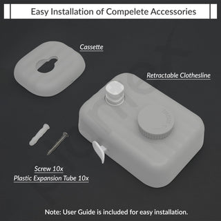 Plantex Retractable Single Row Clothesline/Indoor - Outdoor Clothesline/Lockable Cloths Line - Approx 4.1 Meter (13.45 ft.) - (25 kg Capacity) (Grey)