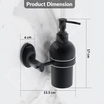 Plantex Liquid Soap Dispenser for Bathroom/304 Grade Stainless Steel Wall Mount handwash Dispenser/Shampoo Dispenser/Bathroom Accessories - Oreva (Black)
