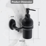 Plantex Liquid Soap Dispenser for Bathroom/304 Grade Stainless Steel Wall Mount handwash Dispenser/Shampoo Dispenser/Bathroom Accessories - Oreva (Black)