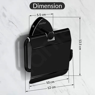 Plantex J4 Stainless Steel Toilet Paper Holder for Bathroom/Tissue Holder for Washroom/Toilet roll Holder for Wall Mounted/Bathroom Accessories (PVD Black Finish) Angel