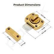 Plantex Latch Lock for Door/Baby Latch for Bathroom/Latch Lock for Main Door/Door Stopper - Pack of 1 (PVD Gold)
