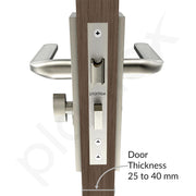 Plantex Heavy-Duty Door Locks - Main Door Lock Handle Set/ 6-Lever Lock Mechanism with 3 Years of Warranty/Mortise Lock with 3 Keys (8060 - Matt)