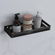 Plantex Stainless Steel Bathroom Shelf/Shelf for Bathroom/Multipurpose Storage Rack/15x5 inch Shelf for Kitchen/Home/Office/Hotel - Pack of 1 (Black)