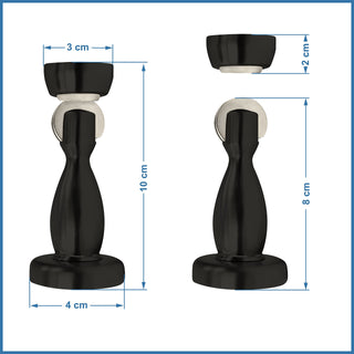 Plantex Magnetic Door Stopper for Home - Set of 3 Door Holders for Main Door (4 Inch, Black)