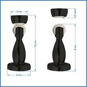 Plantex Magnetic Door Stopper for Home - Set of 3 Door Holders for Main Door (4 Inch, Black)