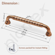 Plantex Cabinet Handle/Kitchen Cabinet Door Handle/Wardrobe/160 mm Cupboard Handle/Door Pull-Push Handle for Home/Office - Pack of 2 (Rose Gold)