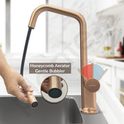 Plantex Kitchen Mixer Tap Hot and Cold/Kitchen Sink Faucet/360Ãƒâ€šÃ‚Â° Swivel Spout Sink Tap with Water Saving Aerator - (8991, Rose Gold)