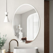 Plantex Unframed Unframed Oval Mirror for Wall/Mirror with Beveled Smooth Edges/Mirror for Bathroom/Dressing Room/Living Room/Bedroom/Entryway - (15 X 18 Inch), Clear