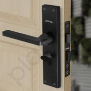 Plantex Stainless Steel Door Lock Handle Set/6-Lever Lock Mechanism with 3 Years of Warranty/Mortise Lock with 3 Keys, Brass Lock Body & Cylinder - (Z-Black)