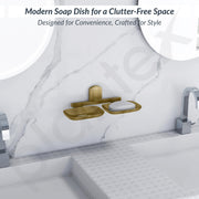 Plantex 304 Grade Stainless Steel Bathroom Soap Holder/Double Soap Dish/Soap Stand/Bathroom Accessories - Parv (Brass Antique)
