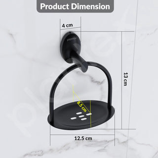 Plantex 304 Grade Stainless Steel Soap Holder/Soap Dish/Soap Stand for Bathroom and Wash Basin/Bathroom Accessories - Oreva (Black)