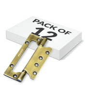 Plantex Butterfly Hinges for Door/Stainless Steel Door Hinges/5 Inch x 14 Gauge Hinge/2.5 mm Hinges for Home/Office/Hotel/Non-Mortise Hinge - Pack of 12 (Brass Antique)