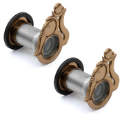 Plantex Solid Brass Door Lens/Door Eye Viewer/Eye Hole for Main Door/180 Degree Ultra Clear Door Viewer for Safe and Secure Home/Office/Hotel - Pack of 2 (Rose Gold)